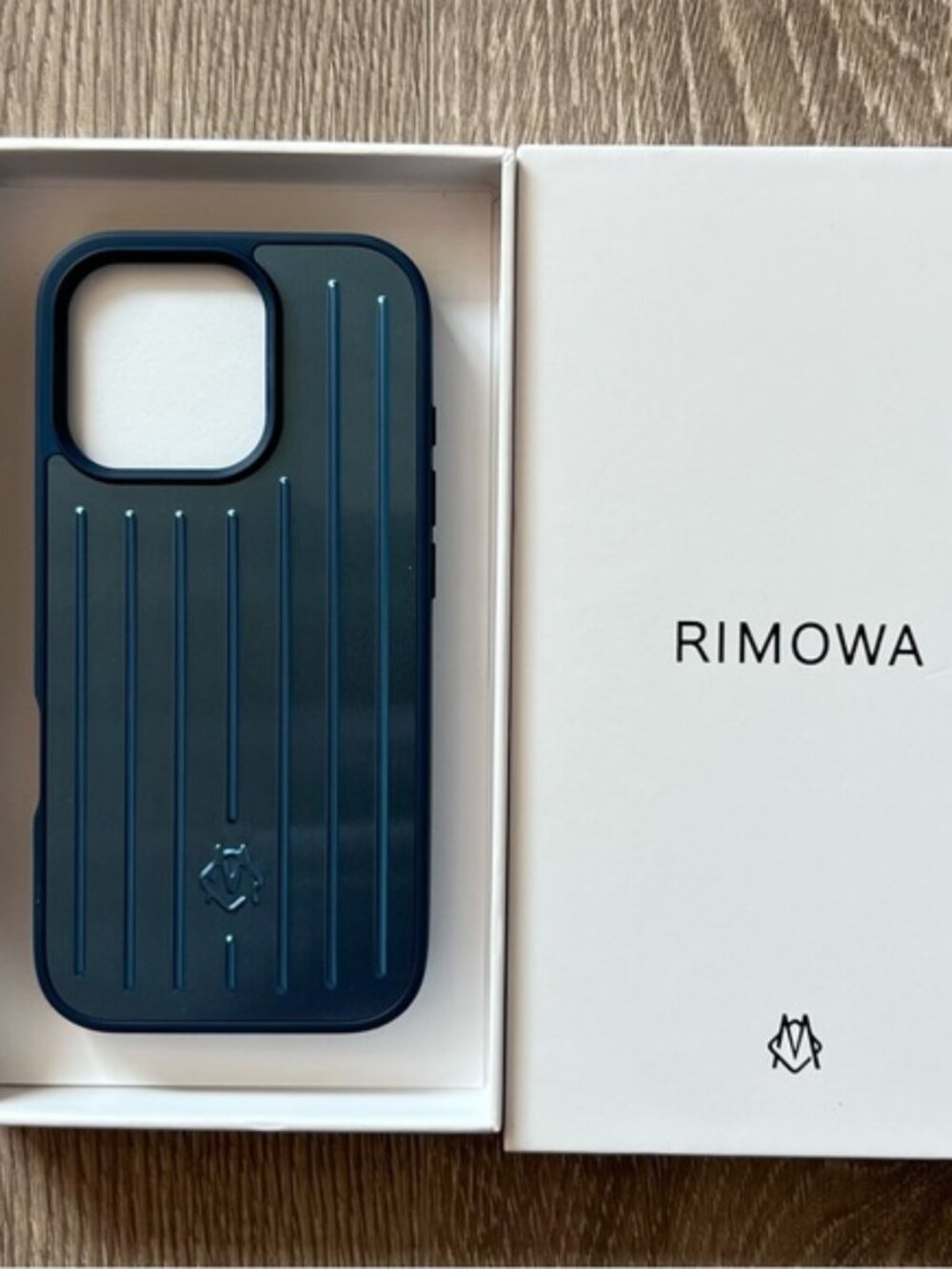 Rimowa Blue Grooved iPhone Case compatible for iPhone 16 Pro